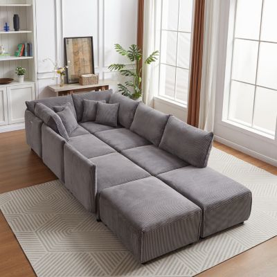 Versatile Comfort Modern & Customizable Modular Corduroy Sofa