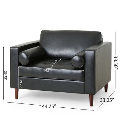 Streamdale Sophisticated Faux Leather Chair with Relaxing Comfort