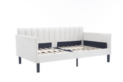 Elena Ivory Tufted Upholstered Twin Daybed