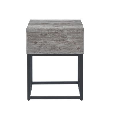 Celestial Contemporary Storage End table, Gray
