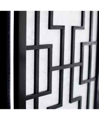 Streamdale Sudoku 3 Panel Room Divider Screen, Black