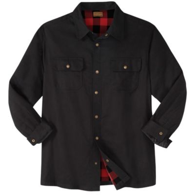 Big & Tall by KingSize Flannel-Lined Twill Shirt Jacket