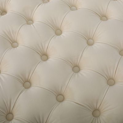 Streamdale Modern Glam Velvet Ottoman with Button-Tufted Diamond Stitch