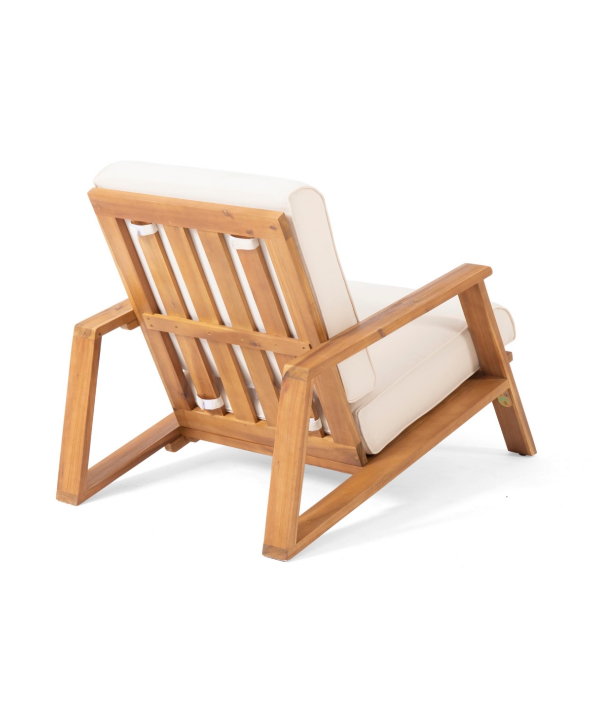 Modern Adirondack Chair Acacia Wood with Weather-Resistant Cushions