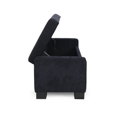 1 Count Stylish Fabric Storage Ottoman with Flip-Lid Top