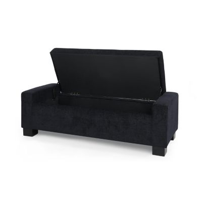 1 Count Stylish Fabric Storage Ottoman with Flip-Lid Top