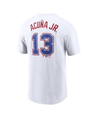 Men's Ronald Acuna Jr.&nbsp;White Atlanta Braves City Connect Fuse Name Number T-Shirt