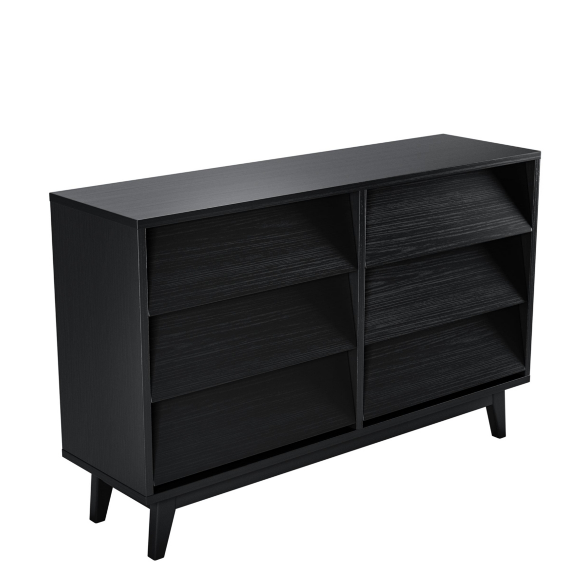 Streamdale Furniture 6 Drawer Double Dresser Features Vintage-style and Bevel Design