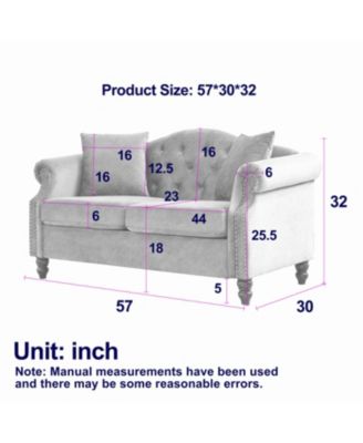 Classic Chesterfield Sofa with Velvet Trim