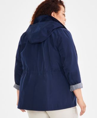 Women's Petite Hooded Anorak, Created for Macy's