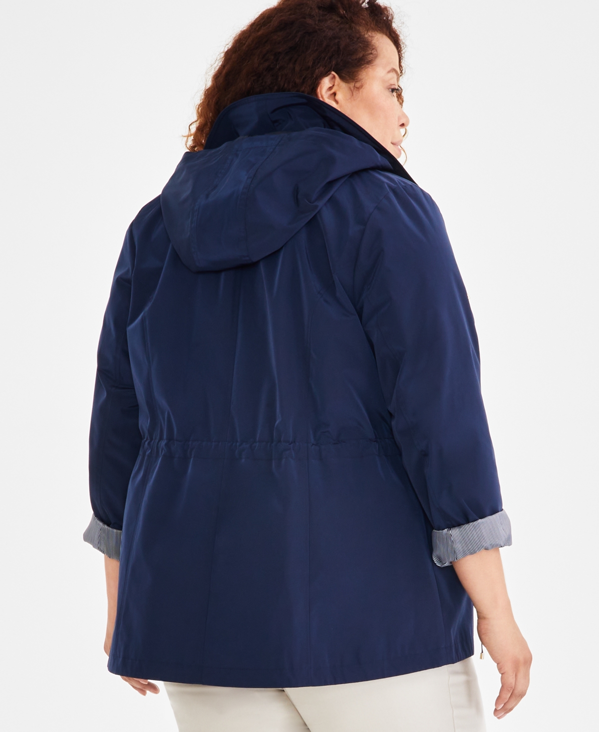 Style & Co Women's Petite Hooded Anorak, Created For Macy's In Blue