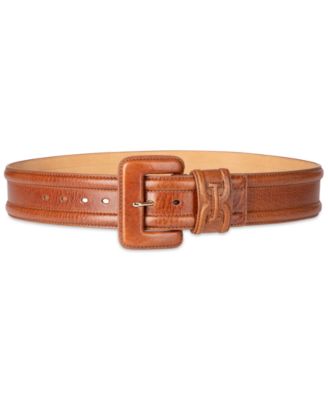 Sam Edelman - Women's Leather Wrapped Buckle Belt