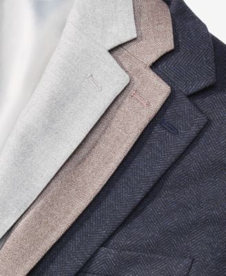 Men's Classic Fit Herringbone Woven Sport Coat