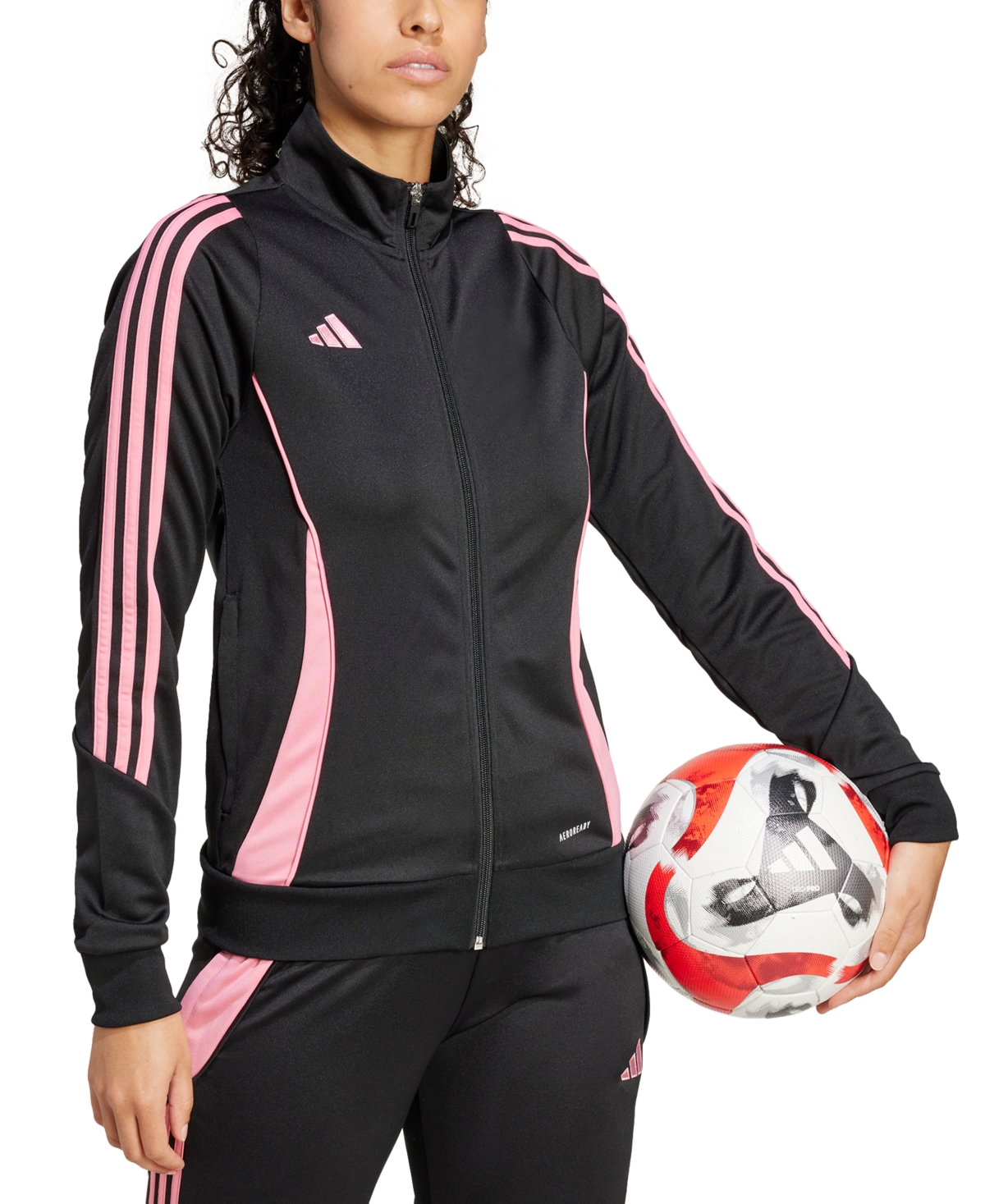 adidas Women's Tiro 24 Zip-Up Track Jacket -easy Pink