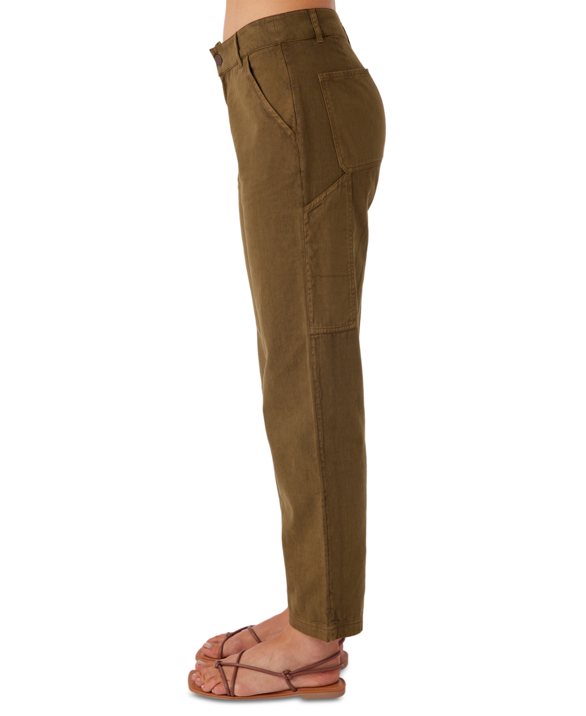 O'neill Juniors' Kree Cotton High-rise Cargo Pants In Military Olive