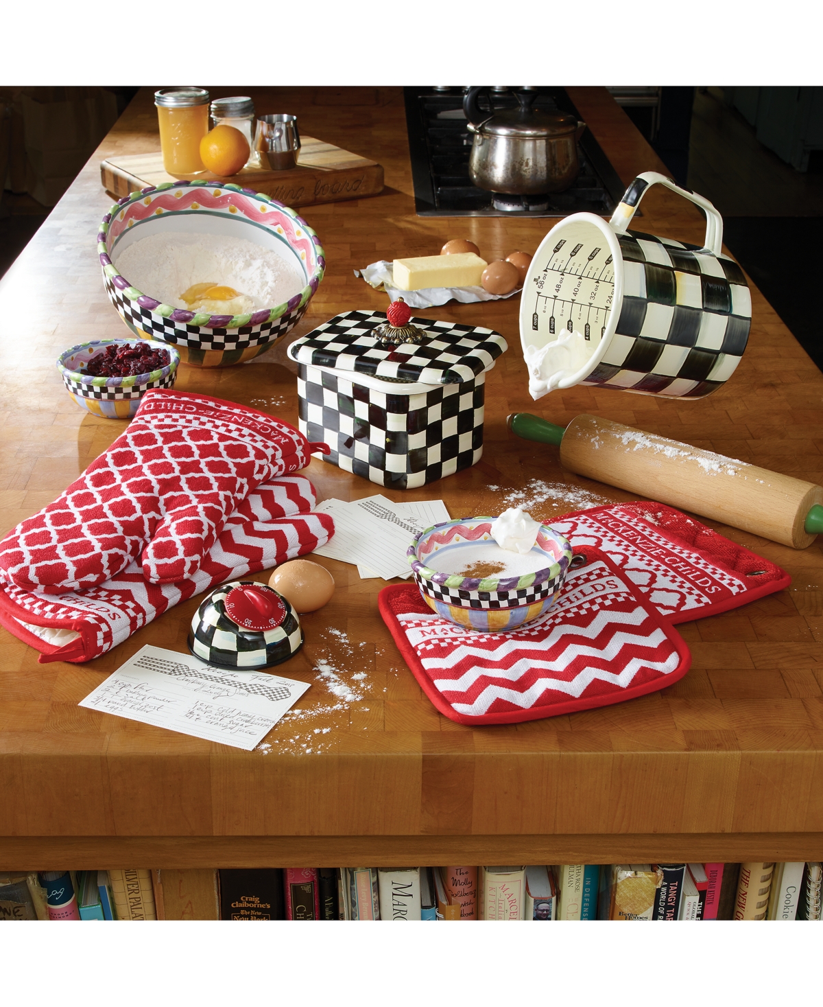 Mackenzie-childs Mackenzie Childs Courtly Check Enameled Steep 7-cup Measure In No Color