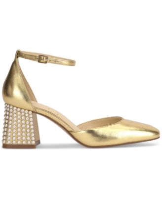 Women's Fulian Ankle-Strap Block-Heel Pumps