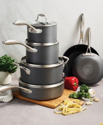 OnyxPro 10-Piece Hard Anodized Nonstick Cookware Set with Lids