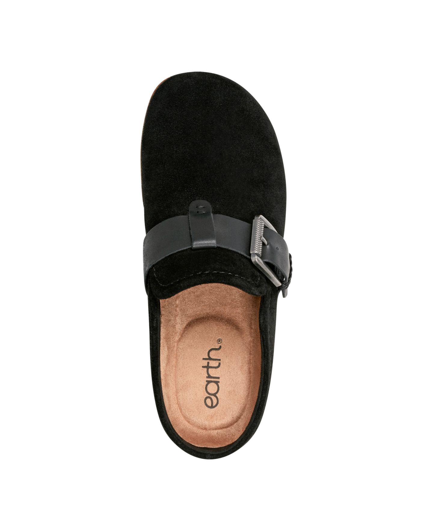 Женские сабо Earth Eras Lightweight Slip-On, цвет: Чёрный замшевый — фото 3
