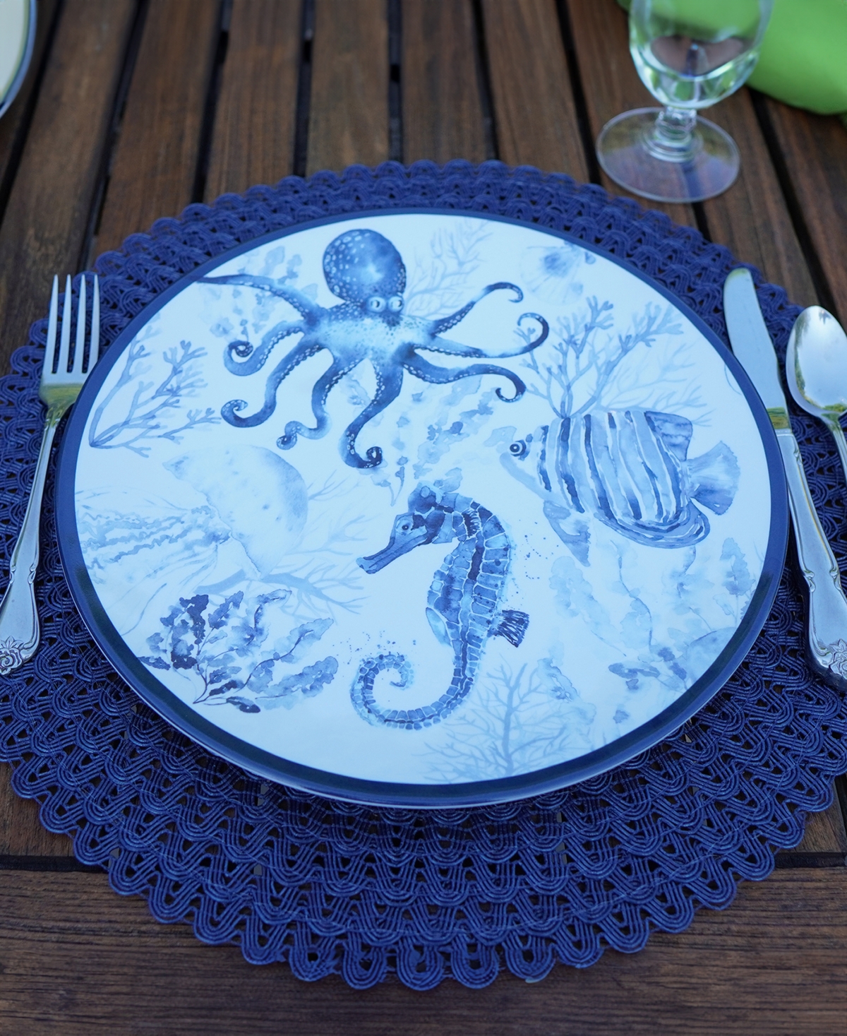 Certified International Sea Life Set Of 6 Dinner Plate 11", Service For 6 In Miscellaneous