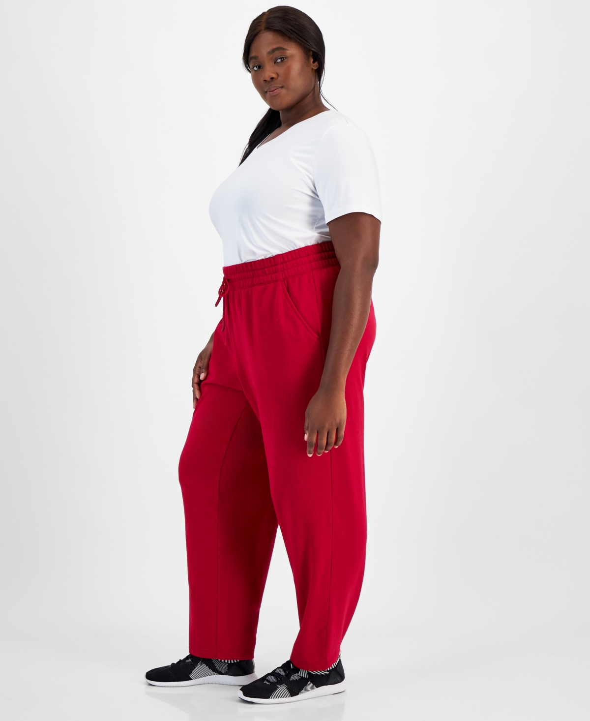 Id Ideology Plus Size Fleece Sweatpants, Created for Macy's