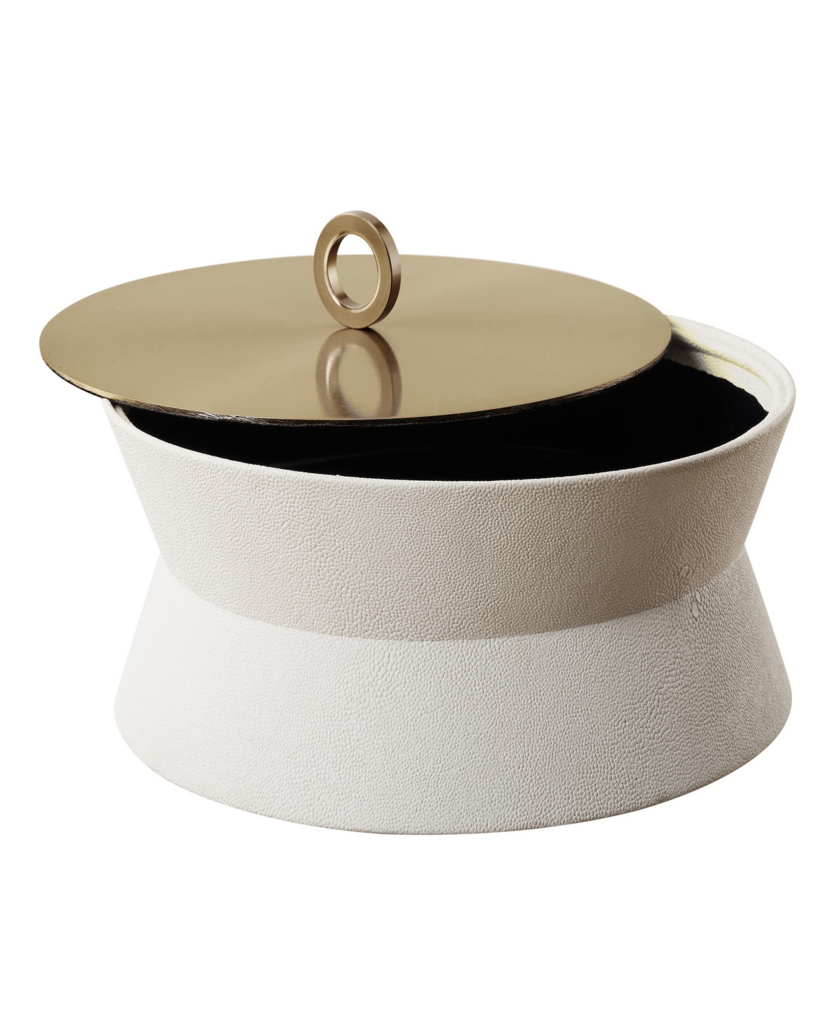 Uttermost Luxe, Round Box In White