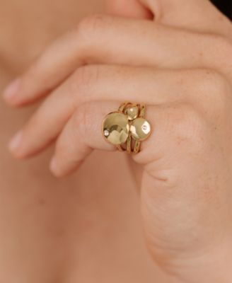 Polished Stacking Pebble Ring Set