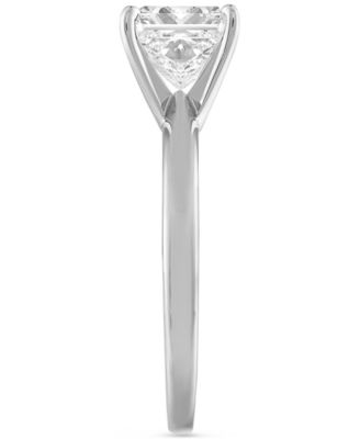 GIA Certified Diamond Princess Solitaire Engagement Ring (1 ct. t.w.) in 14k White Gold