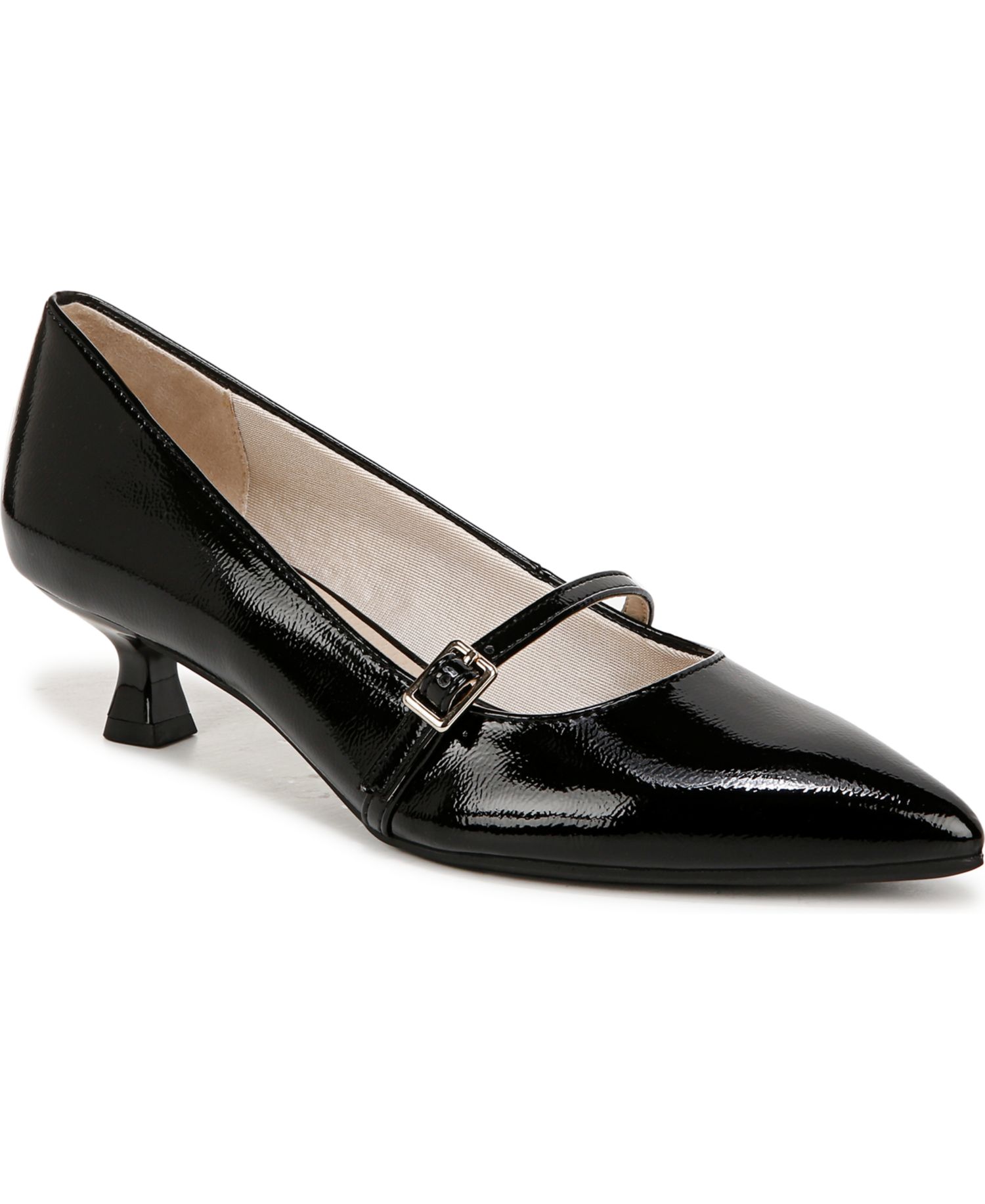 Women's Madelyn Mary Jane Pointed Toe Kitten Heel Pumps