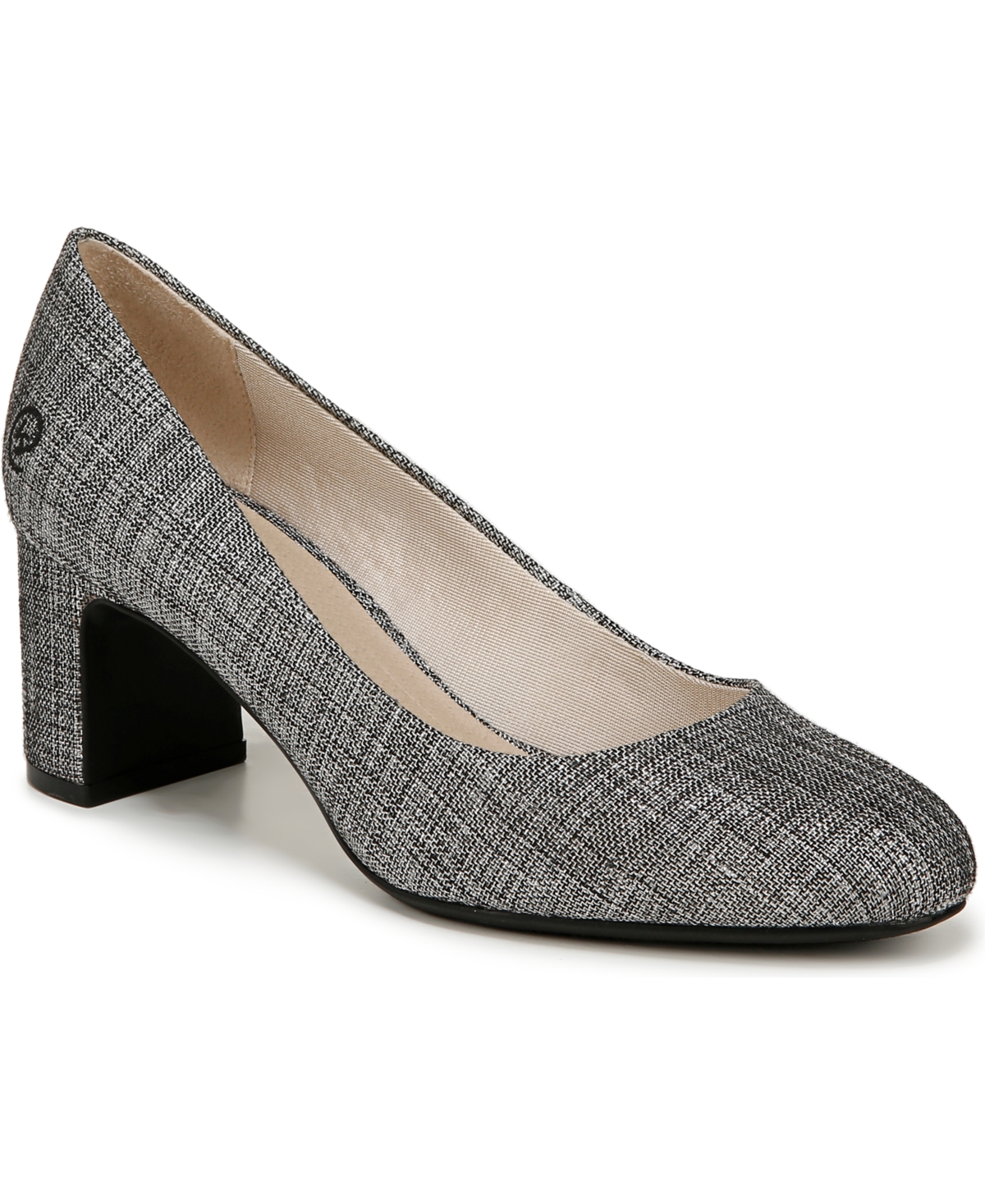 Women's Taylor Block Heel Pumps - Black Tweed Fabric