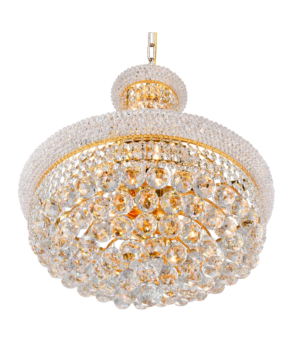 Cwi Lighting Empire 14 Light Down Chandelier In Chrome