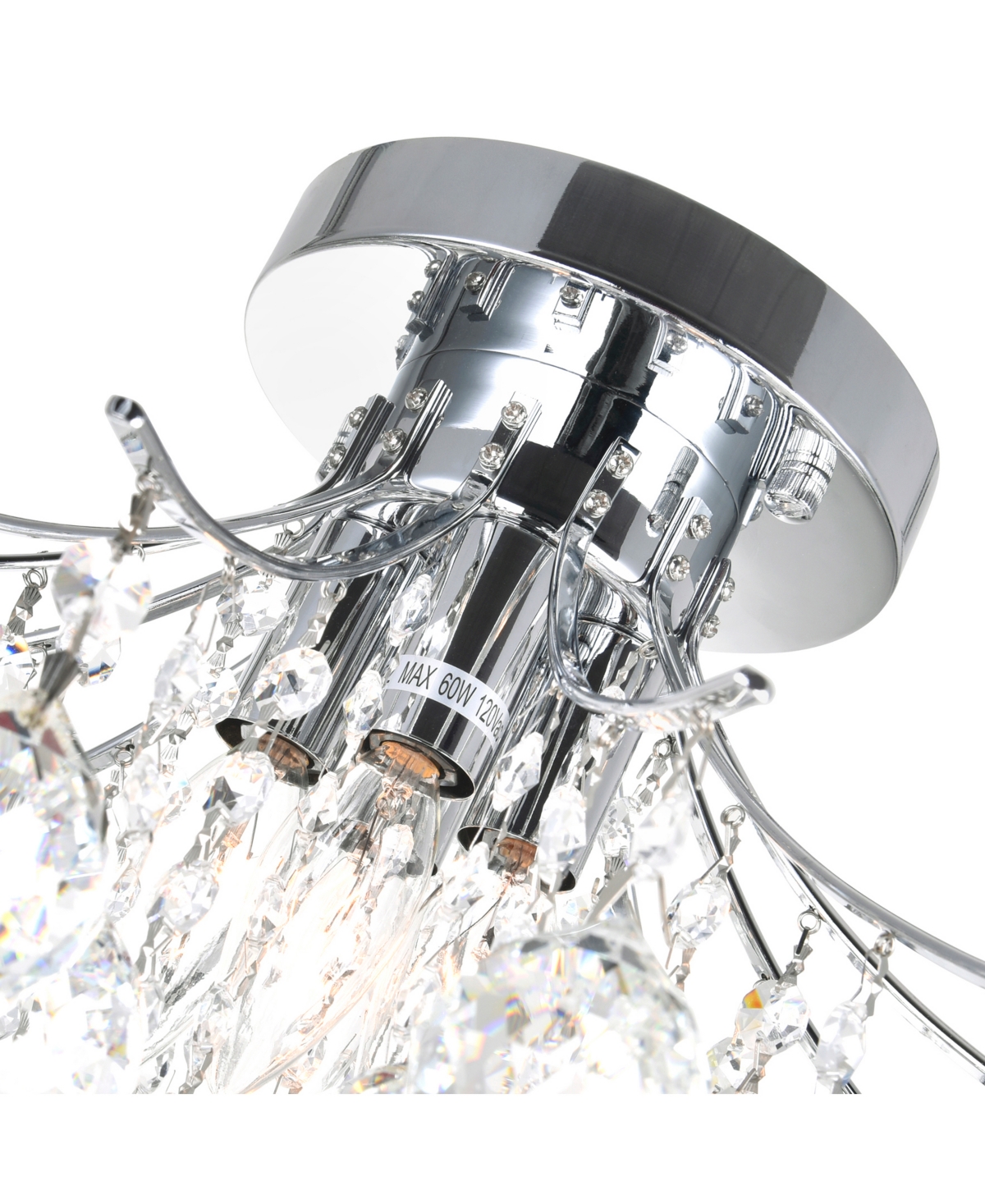Cwi Lighting Princess 4 Light Flush Mount In Chrome