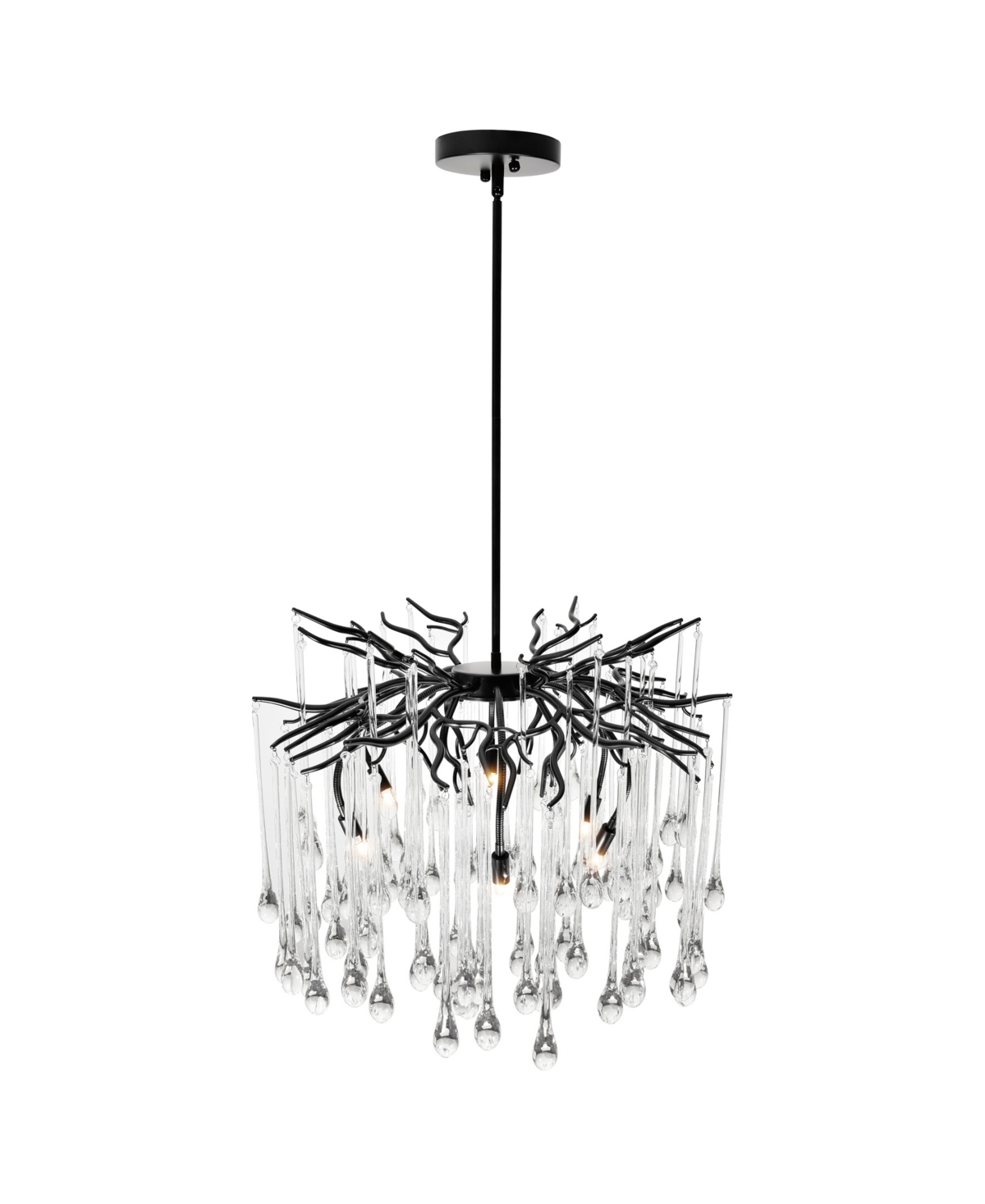 Cwi Lighting Anita 6 Light Chandelier In Black