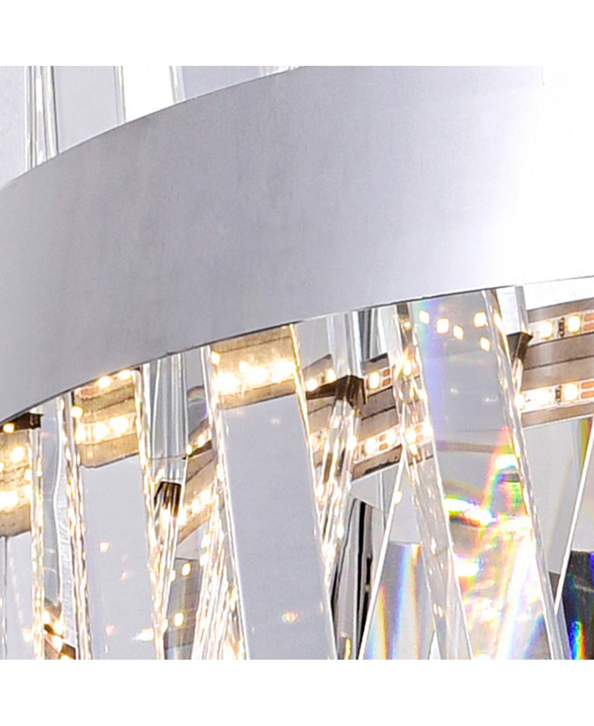 Cwi Lighting Glace Led Chandelier In Chrome