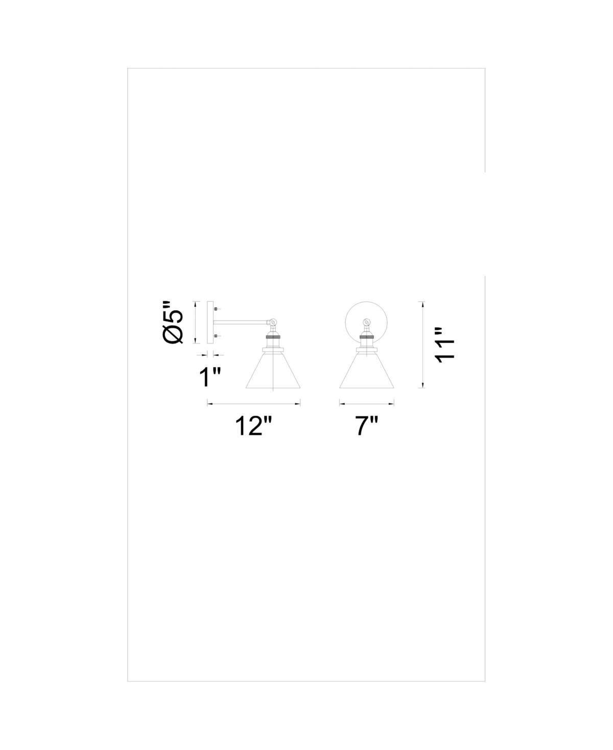 Shop Cwi Lighting Eustis 1 Light Wall Sconce In Polished Nickel