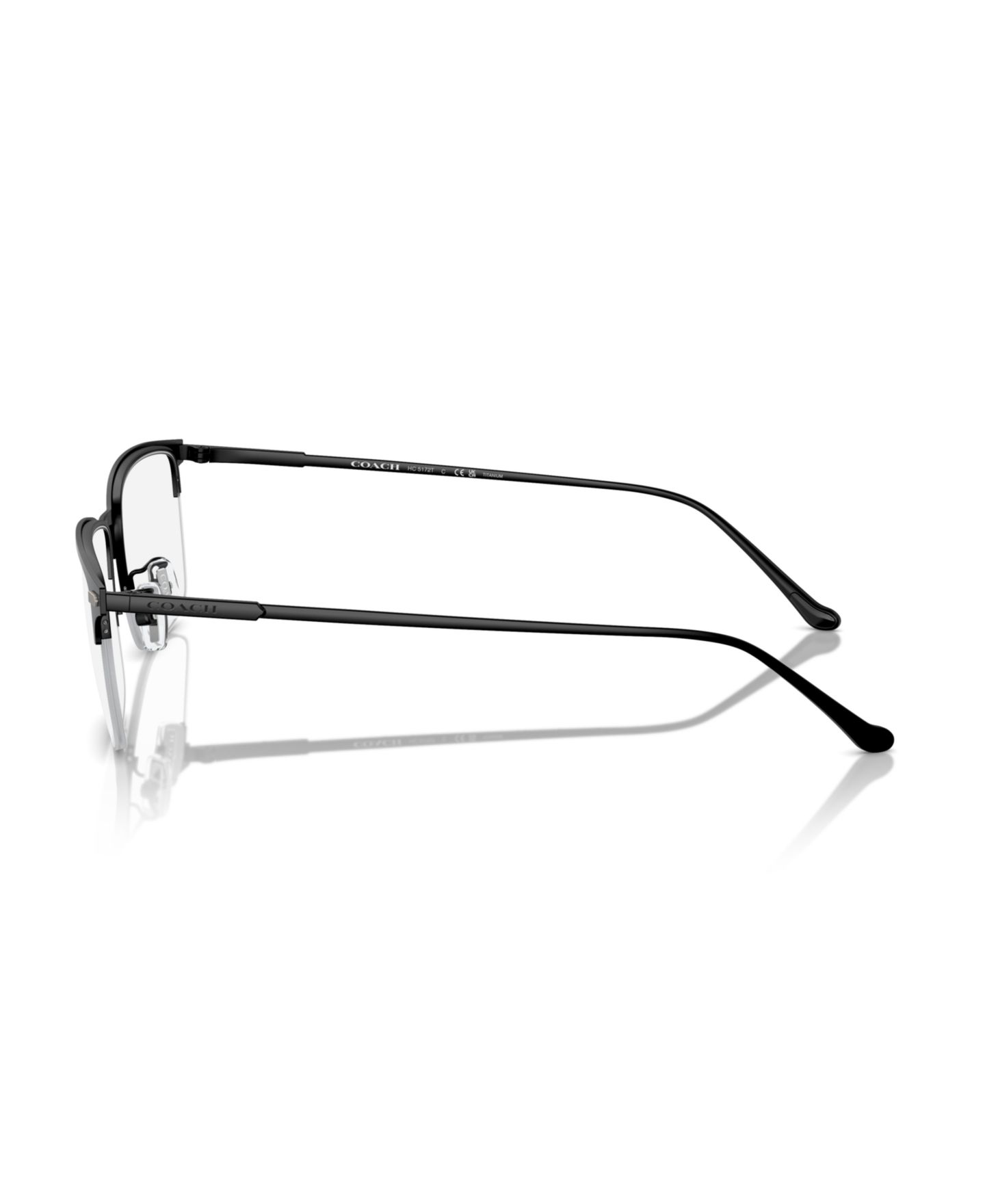 Мужские очки COACH Man Rectangle Titanium HC5172T Eyeglasses, цвет: Чёрный — фото 3