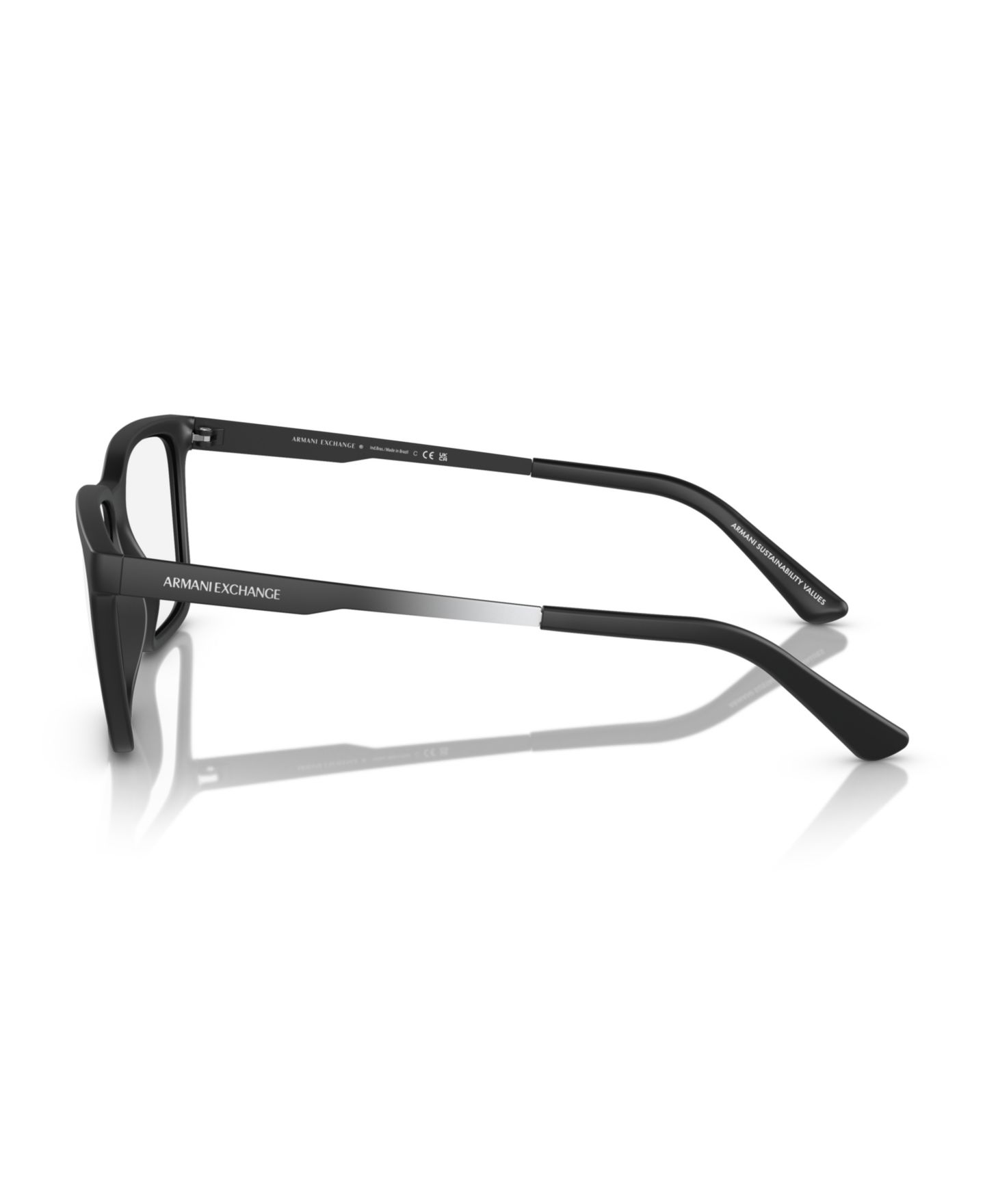 Мужские очки Armani Exchange Man Rectangle Plastic AX3103 Eyeglasses, цвет: Матовый чёрный — фото 3