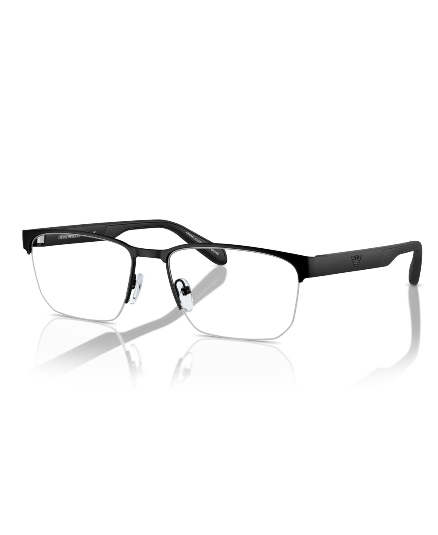 Мужские очки Emporio Armani Man Irregular Metal EA1162 Eyeglasses, цвет: Матовый чёрный — фото 1