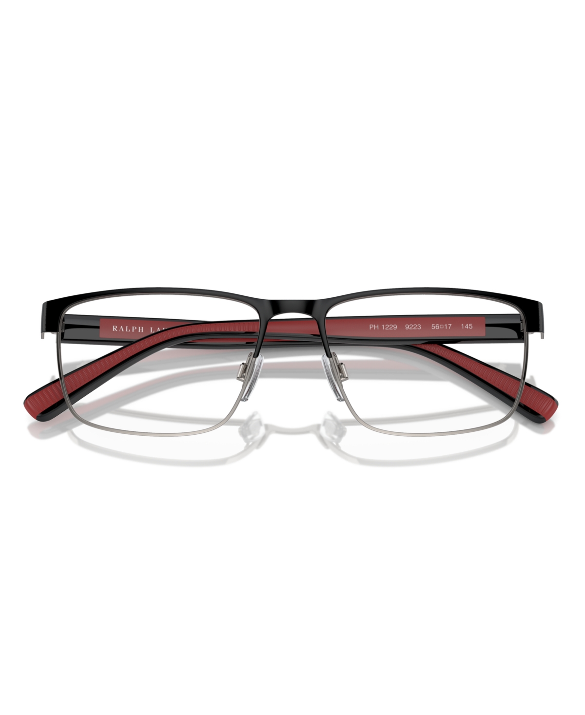 Polo Ralph Lauren 56mm Rectangle Optical Glasses In Semishiny Dark Gunmetal
