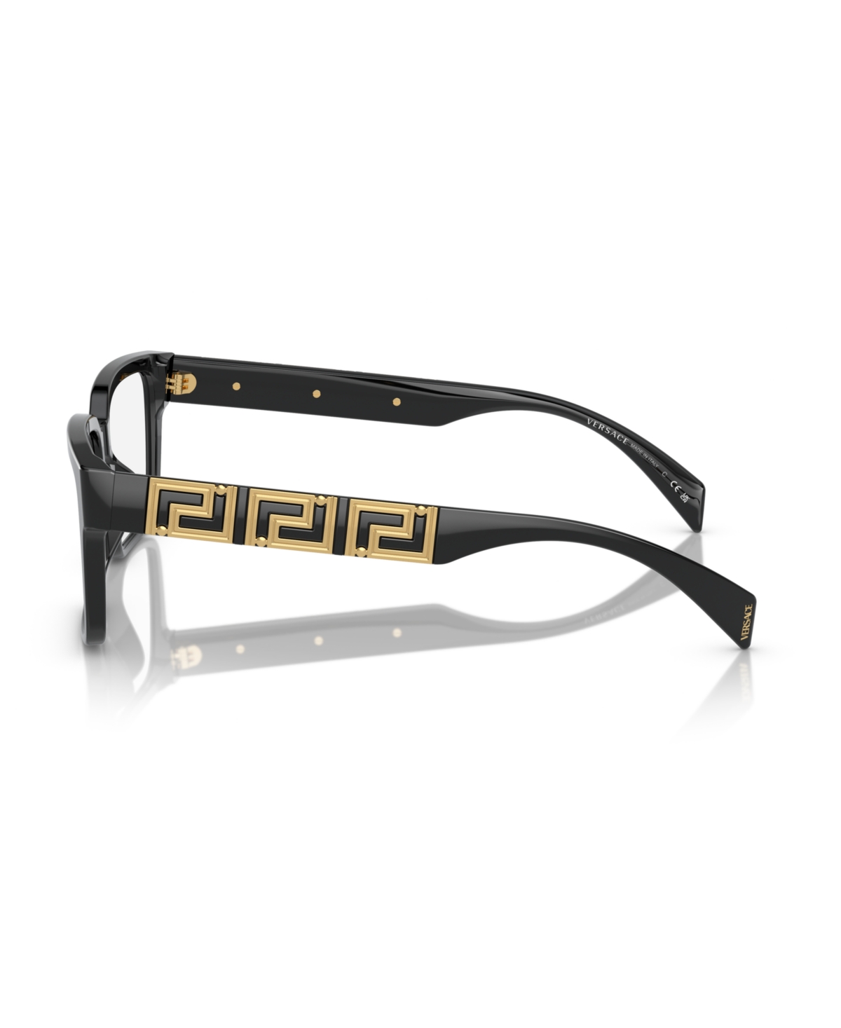 Versace Tortoiseshell-effect Square-frame Glasses In Black