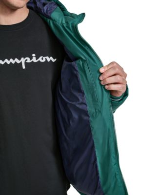 Men's Quilted Full-Zip Hooded Puffer Jacket 