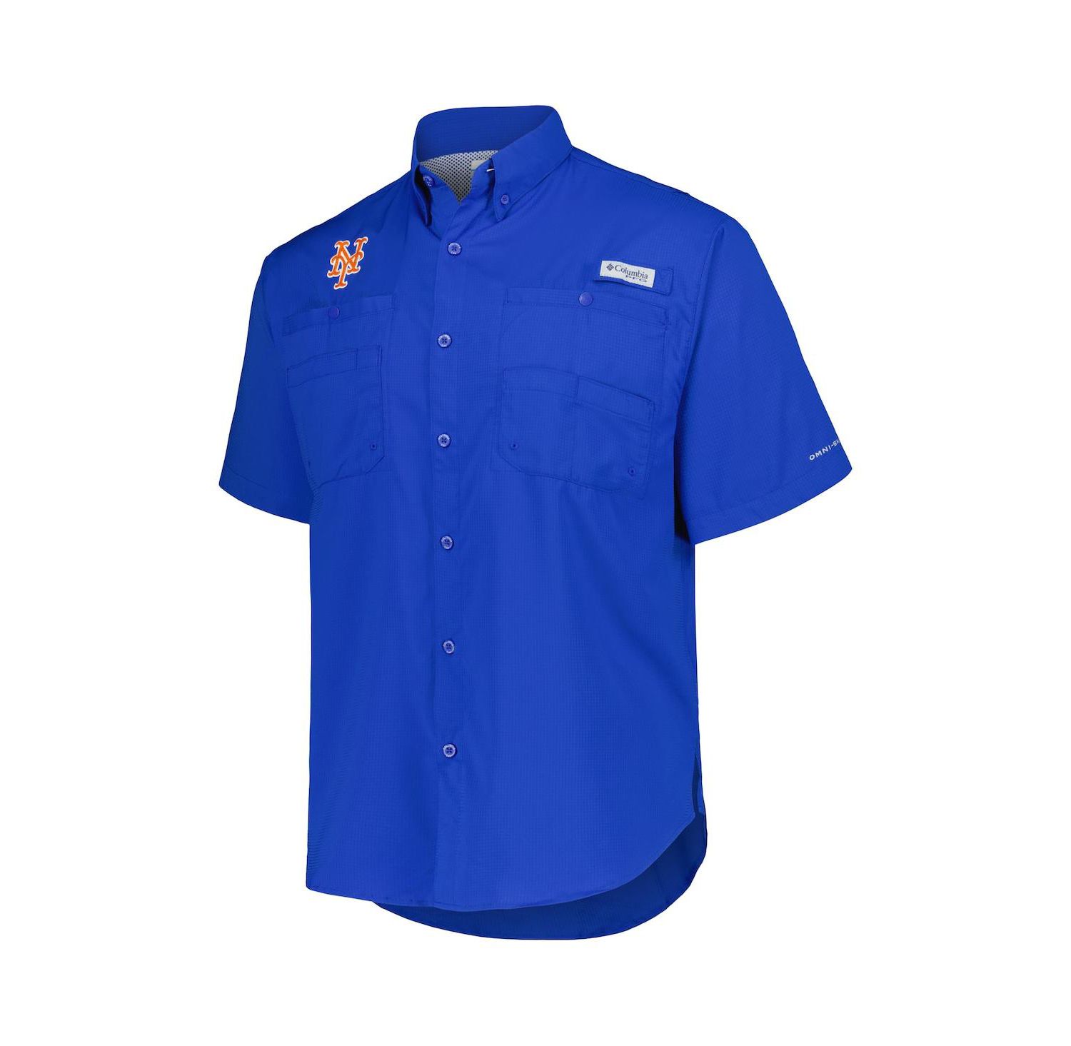 Men's Royal New York Mets Tamiami Omni-Shade Button-Down Shirt
