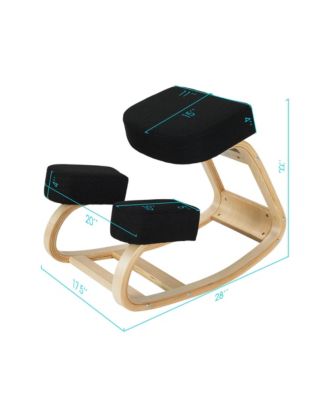 Ergonomic Kneeling Chair Rocking Stool Upright Posture Office Furniture Black