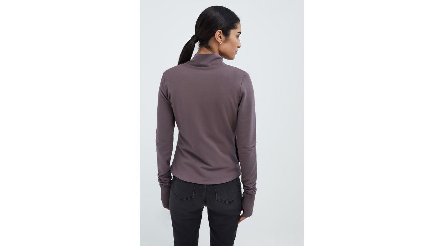 Женская куртка Marcella Hoyt Two-Way Zip Cowl-Neck Sweatshirt Jacket with Side Pockets, цвет: Антрацитовый — фото 3