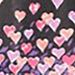 Black floating hearts