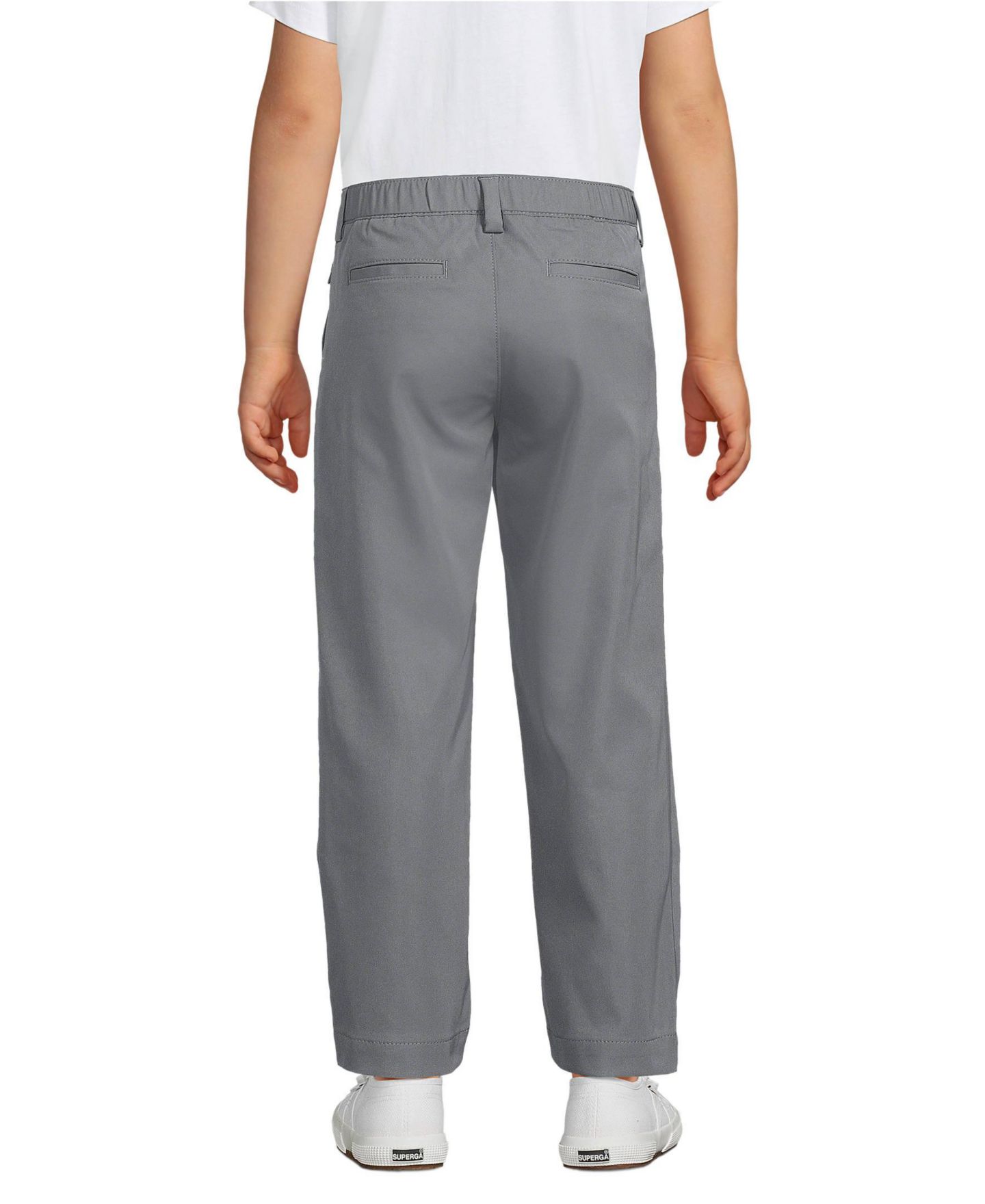 Брюки Lands' End Iron Knee Active Performance Chino Pants для мальчиков, цвет: Серый — фото 2