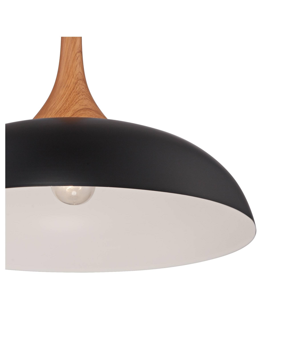 Possini Euro Design FeltonAluminum Wood Finish Small Pendant Light 17 3/4