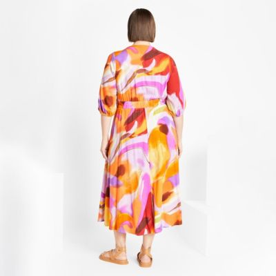 Women's Swirl Tie Print Dress