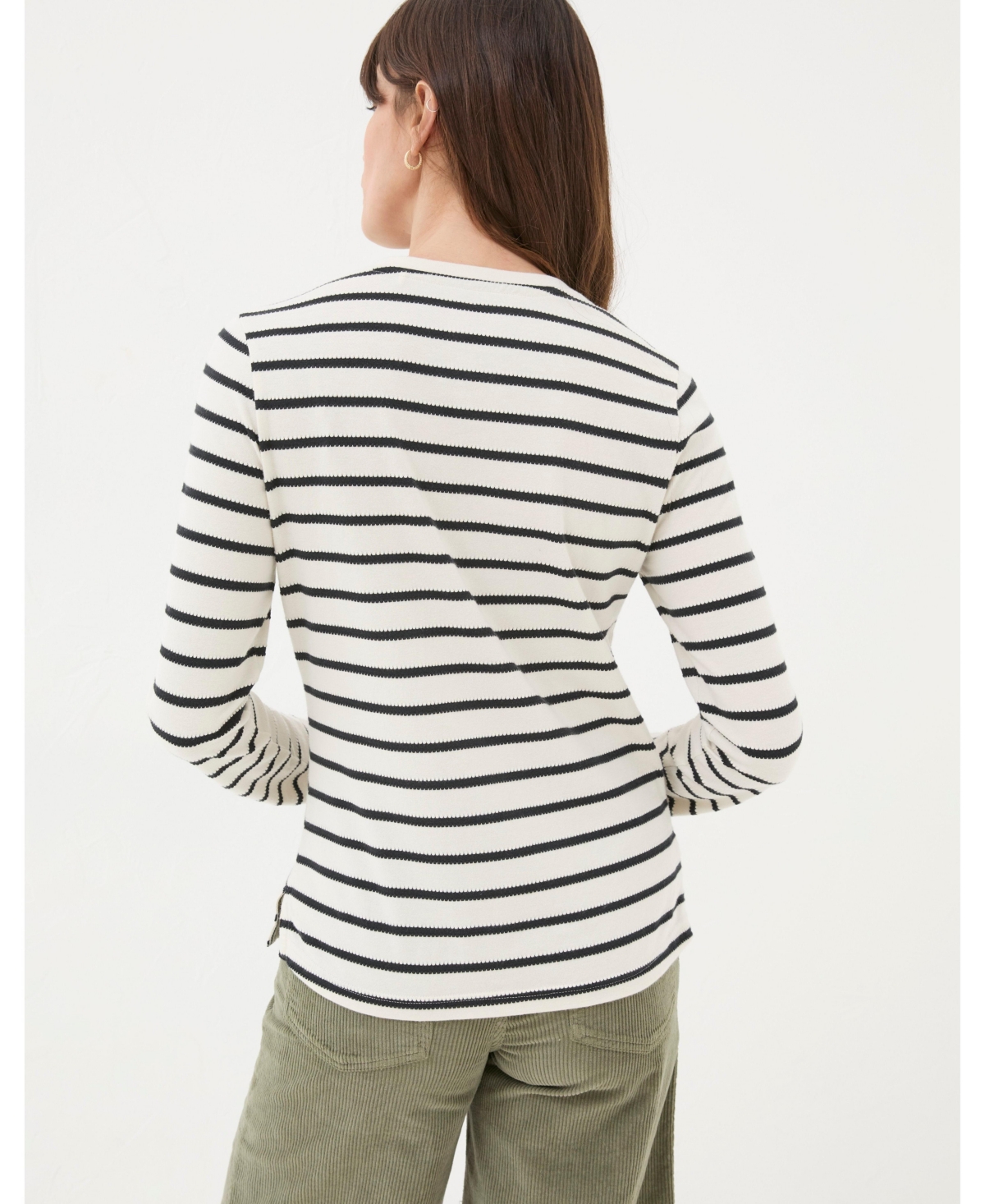 FatFace Women's Hettie Stripe Henley Top