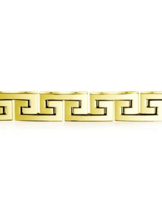 Stylish Geometric Infinity Key Link Bracelet Black IP Stainless Steel 12MM Width